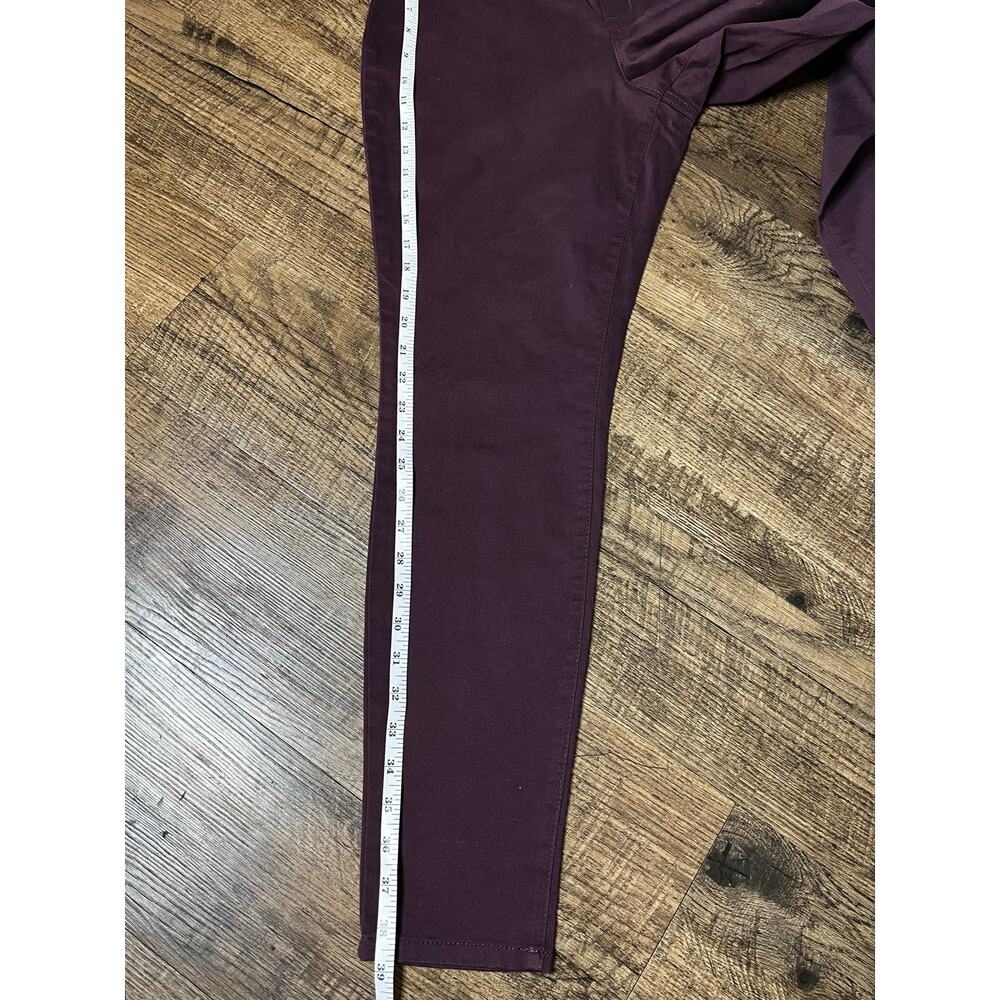 Nine West NWT Hedi Skinny Pull on Stretch Everyday Pants  Deep Plum - Size 10 - Picture 7 of 7